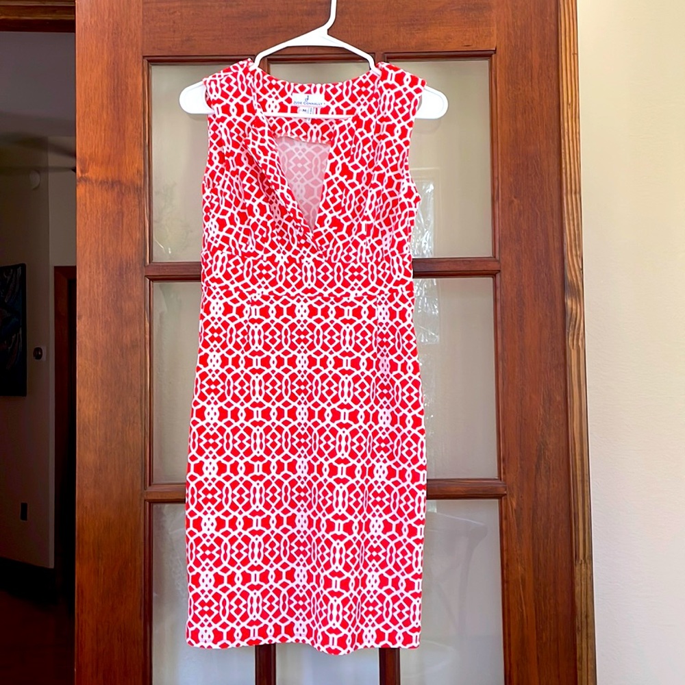 Orange and white Jude Connally Dress